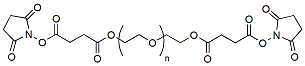 Molecular structure of the compound: PEG-bis-Succinimidyl Succinate, MW 5,000