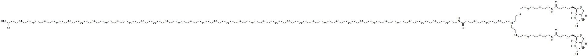 Molecular structure of the compound: N-(Acid-PEG36-PEG3-)-N-bis(PEG3-biotin)