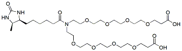 Molecular structure of the compound: N-Desthiobiotin-N-bis(PEG4-Acid)