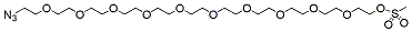 Molecular structure of the compound: Azide-PEG11-Ms