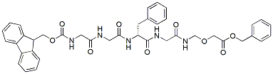 Molecular structure of the compound: Fmoc-Gly-Gly-L-Phe-N-[(Bz-estermethoxy)methyl]Glycinamide