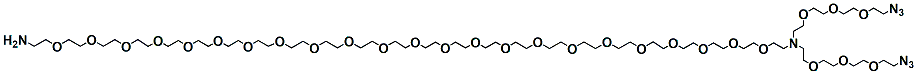 Molecular structure of the compound: N-(amine-PEG23)-N-bis(PEG3-azide)