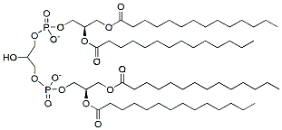 Molecular structure of the compound: Tetramyristoylcardiolipin, Ammonium salt