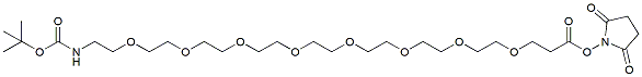 Molecular structure of the compound: t-Boc-N-amido-PEG8-NHS ester