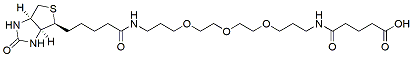 Molecular structure of the compound: N-Biotinyl-NH-(PEG)2-COOH . DIPEA (20 atoms)