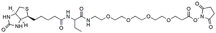 Molecular structure of the compound: NHS-PEG4-biotinidase resistant biotin