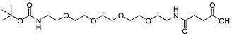 Molecular structure of the compound: Carboxy-Amido-PEG4-t-Boc-N-amido
