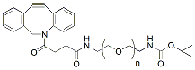 Molecular structure of the compound: DBCO-PEG-NH-Boc, MW 5,000