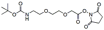 Molecular structure of the compound: t-Boc-N-amido-PEG2-CH2CO2-NHS ester