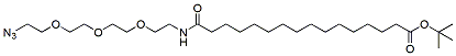 Molecular structure of the compound: 16-(Azide-PEG3-ethylcarbamoyl)pentadecanoic-t-butyl ester