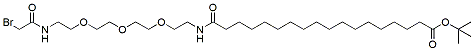 Molecular structure of the compound: 18-(Bromoacetamido-PEG3-ethylcarbamoyl)heptadecanoic-t-butyl ester