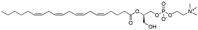 Molecular structure of the compound: 2-Arachidonoyl-sn-glycero-3-phosphocholine (>90%)
