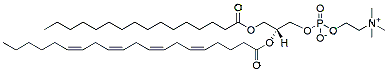 Molecular structure of the compound: 1-Palmitoyl-2-arachidoyllecithin (solution in chloroform)
