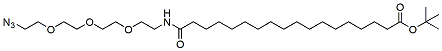 Molecular structure of the compound: 18-(Azide-PEG3-ethylcarbamoyl)heptadecanoic-t-butyl ester