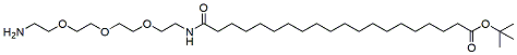 Molecular structure of the compound: 20-(Amine-PEG3-ethylcarbamoyl)nonadecanoic-t-butyl ester