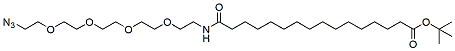 Molecular structure of the compound: 16-(Azide-PEG4-ethylcarbamoyl)pentadecanoic-t-butyl ester