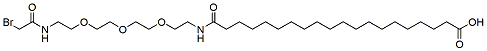 Molecular structure of the compound: 20-(Bromoacetamido-PEG3-ethylcarbamoyl)nonadecanoic acid