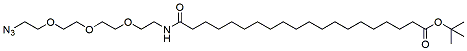 Molecular structure of the compound: 20-(Azide-PEG3-ethylcarbamoyl)nonadecanoic-t-butyl ester