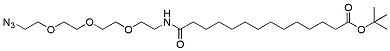 Molecular structure of the compound: 14-(Azide-PEG3-ethylcarbamoyl)tridecanoic-t-butyl ester