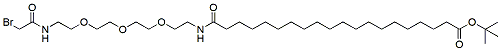 Molecular structure of the compound: 20-(Bromoacetamido-PEG3-ethylcarbamoyl)nonadecanoic-t-butyl ester