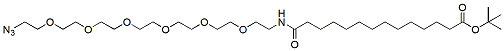 Molecular structure of the compound: 14-(Azide-PEG6-ethylcarbamoyl)tridecanoic-t-butyl ester