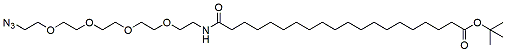 Molecular structure of the compound: 20-(Azide-PEG4-ethylcarbamoyl)nonadecanoic-t-butyl ester