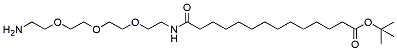 Molecular structure of the compound: 14-(Amine-PEG3-ethylcarbamoyl)tridecanoic t-butyl ester