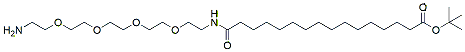 Molecular structure of the compound: 16-(Amine-PEG4-ethylcarbamoyl)pentadecanoic-t-butyl ester