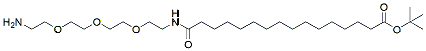 Molecular structure of the compound: 16-(Amine-PEG3-ethylcarbamoyl)pentadecanoic-t-butyl ester