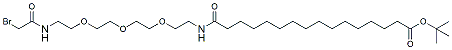 Molecular structure of the compound: 16-(Bromoacetamido-PEG3-ethylcarbamoyl)pentadecanoic-t-butyl ester