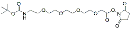 Molecular structure of the compound: t-Boc-N-amido-PEG4-CH2CO2-NHS ester