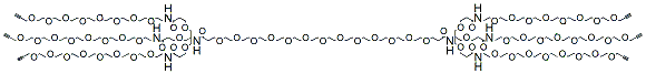 Molecular structure of the compound: PEG13-bis(Amino-Tri-(Propargyl-PEG8-ethoxymethyl)-methane)