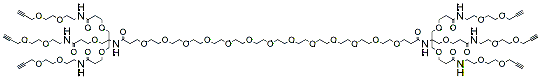 Molecular structure of the compound: PEG13-bis(Amino-Tri-(Propargyl-PEG2-ethoxymethyl)-methane)