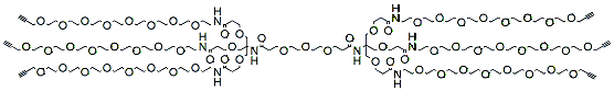 Molecular structure of the compound: PEG3-bis(Amino-Tri-(Propargyl-PEG8-ethoxymethyl)-methane)