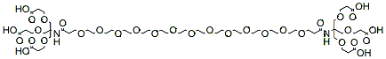 Molecular structure of the compound: PEG13-bis(Amino-Tri-(Acid-ethoxymethyl)-methane)