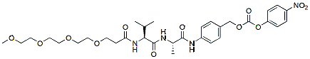 Molecular structure of the compound: mPEG4-Val-Ala-PAB-PNP