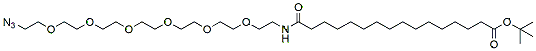 Molecular structure of the compound: 16-(Azide-PEG6-ethylcarbamoyl)pentadecanoic-t-butyl ester