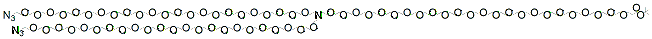 Molecular structure of the compound: N-(t-butyl ester-PEG24)-N-bis(PEG23-Azide)