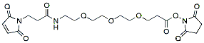 Molecular structure of the compound: Mal-amido-PEG3-NHS