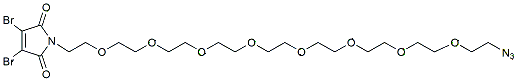 Molecular structure of the compound: 3,4-Dibromo-Mal-PEG8-Azide