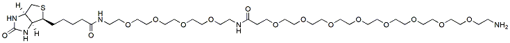 Molecular structure of the compound: Biotin-PEG4-Amide-PEG8-Amine