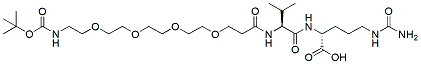 Molecular structure of the compound: t-Boc-N-amido-PEG4-Val-Cit