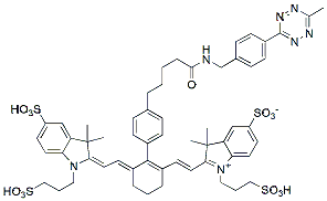 Molecular structure of the compound: Cy7 Methyltetrazine