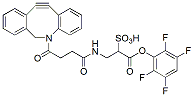 Molecular structure of the compound: Sulfo DBCO-TFP Ester, Diisopropyl Ethyl Ammonium Salt