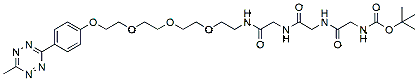 Molecular structure of the compound: Boc-Gly-Gly-Gly-PEG3-methyltetrazine