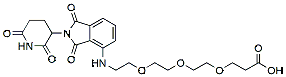 Molecular structure of the compound: Pomalidomide-PEG3-Acid
