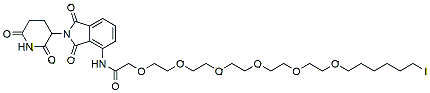 Molecular structure of the compound: Pomalidomide-amido-PEG6-buty iodide
