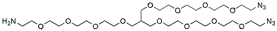 Molecular structure of the compound: 1-(PEG-Amine)-2,3-(PEG4-Azide) HCl salt