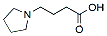 Molecular structure of the compound: 1-Pyrrolidinebutanoic acid, HCl salt