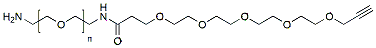Molecular structure of the compound: Amine-PEG-Amide-PEG5-Propargyl, MW 5,000 TFA salt